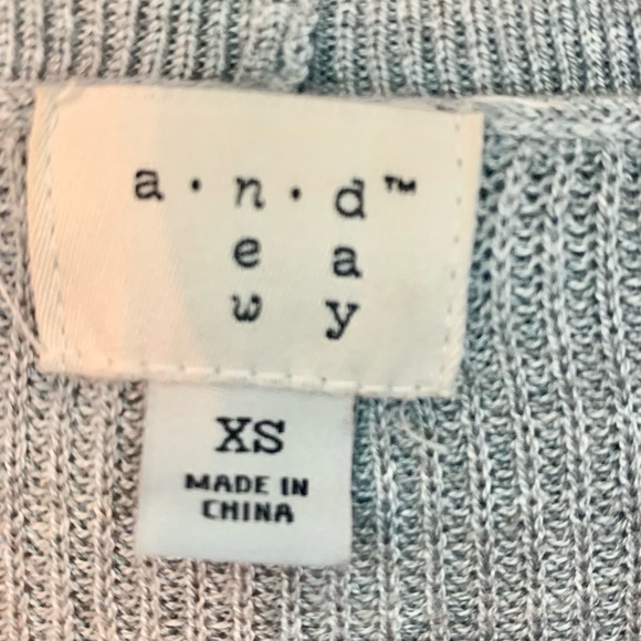 Open Cardigan XS A New Day Grey Lightweight Open Sweater Viscose Nylon Modal - Picture 5 of 10